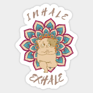 Yoga kitty - inhale exhale Sticker